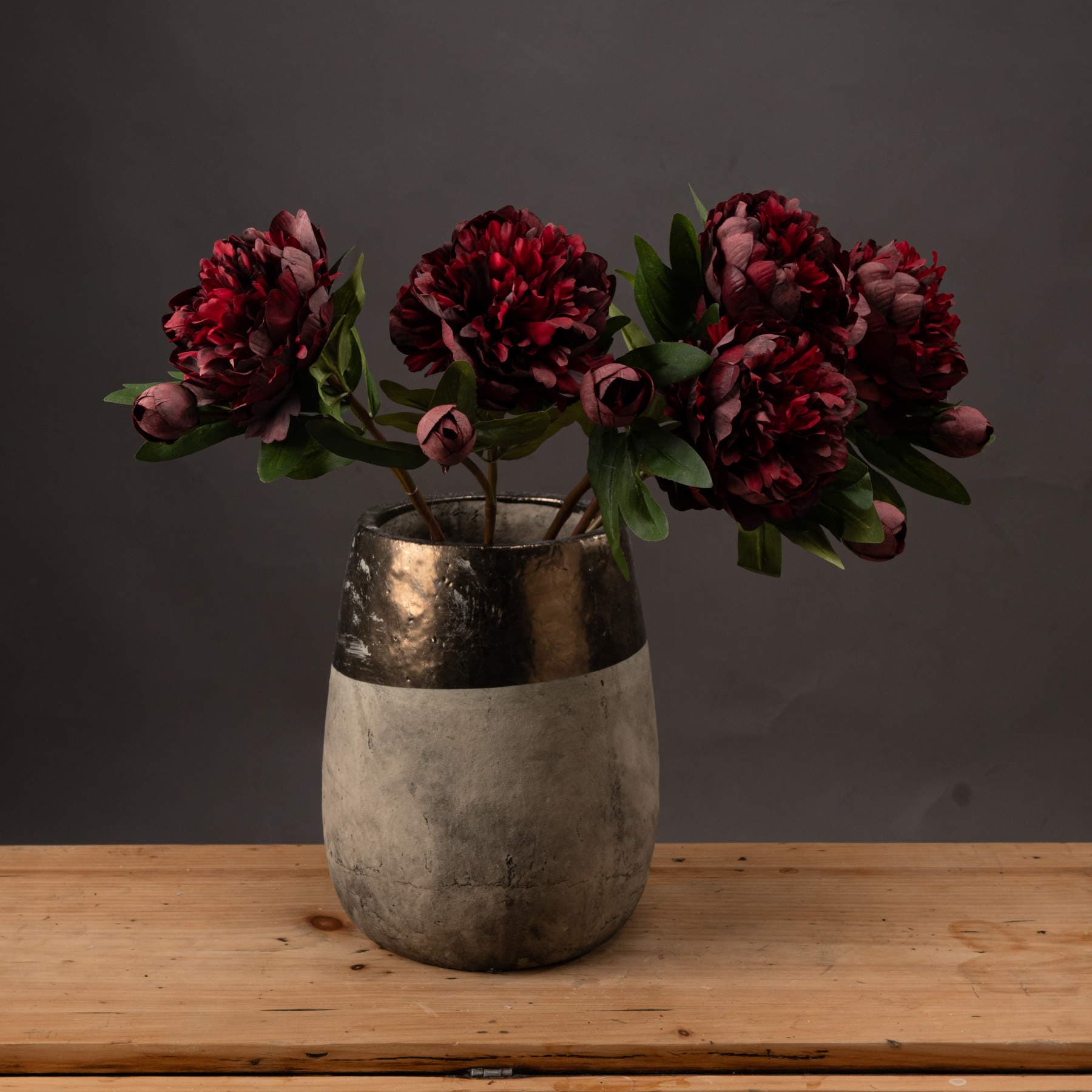 Artificial Burgundy Peony Rose Stem